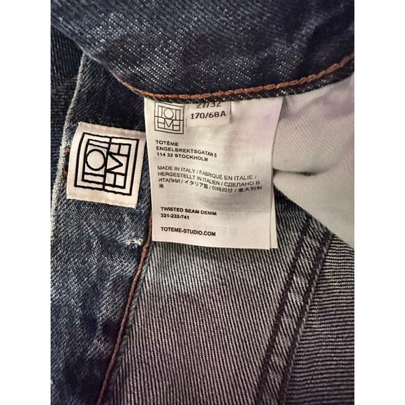 TOTEME TWISTED SEAM DENIM NWOT SZ 27/32 $360 - Picture 4 of 4